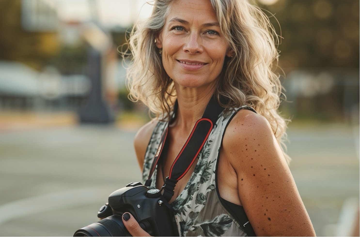 Lächelnde Frau um die 50 mit ausgeglichenen Hormonen - HormonCode